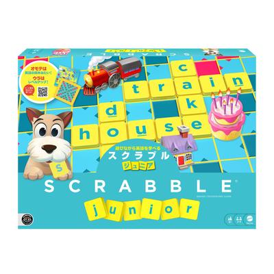 Mattel Games Scrabble Junior Crossword Board Game - Educational Word Learning Toy for 2-4 Players, Ages 6+, Blue, Y9667