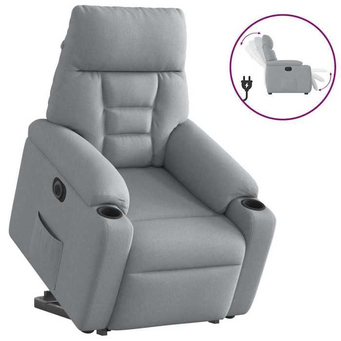 VidaXL Fauteuil inclinable électrique gris clair tissu 3303052