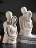 Ceramic Decorative Figurine of a Couple In Love - White 20cm