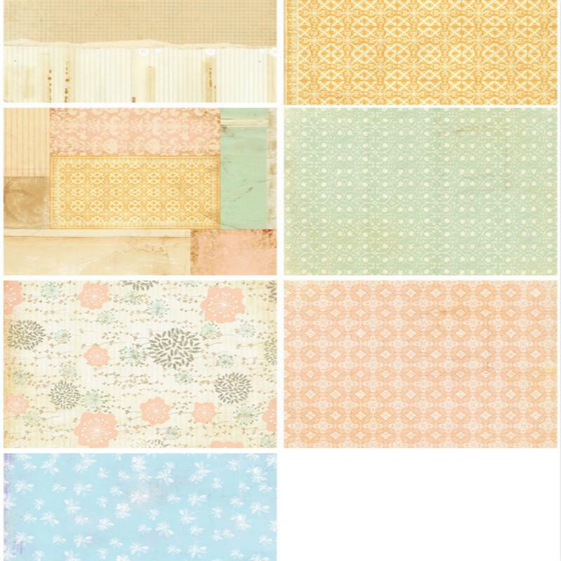 14Sheets Flower Craft Paper Pads Cutting Dies Art Background Origami Scrapbooking Card Making