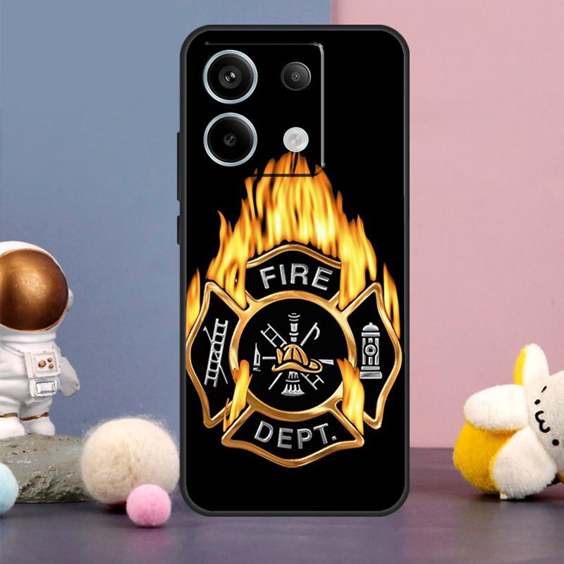 Firefighter Fire Fireman Case For Xiaomi Redmi Note 13 9 10 11 12 14 15 Pro Plus Redmi 15 15C 14C 10C 12C 13C Cover