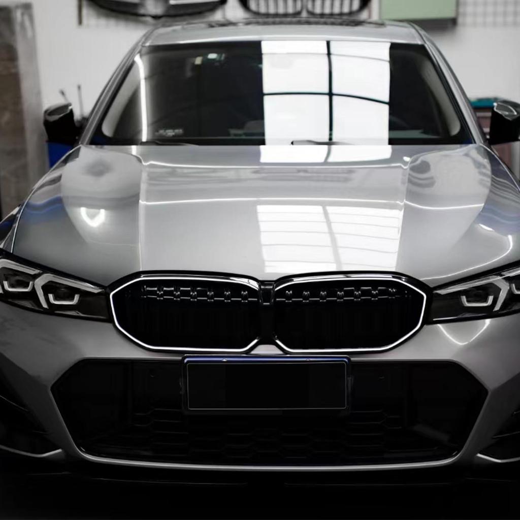 Gloss Black Front Kidney Grille Mesh Fit BMW 3 Series G20 G28 2023-2024