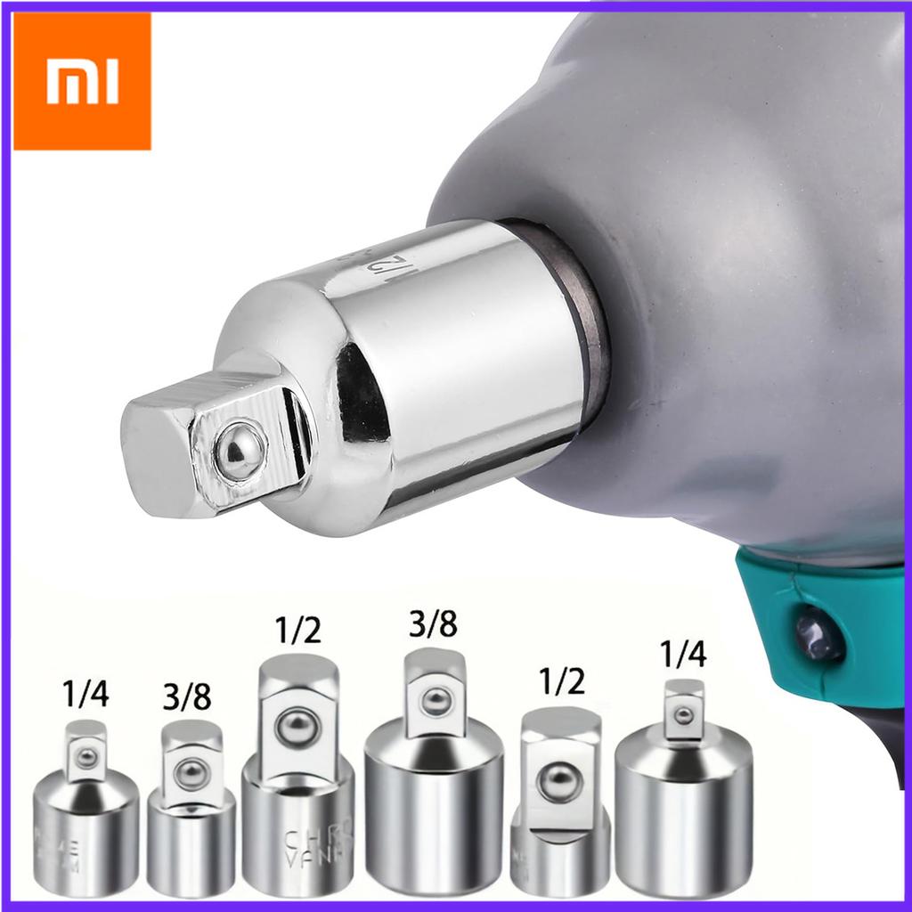 Xiaomi 6pcs Ratchet Wrench Socket Converter Sleeve Head Adapter 1/2 "Big Fly To 3/8" To 1/4 "Stainless Steel To 1/4" To 1/2 "To 3/8"