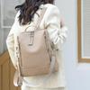 Multifunctional Fashion Backpack Urban Simple Commuter Shoulder Bag PU Soft Leather Texture Anti-theft Student School Bag