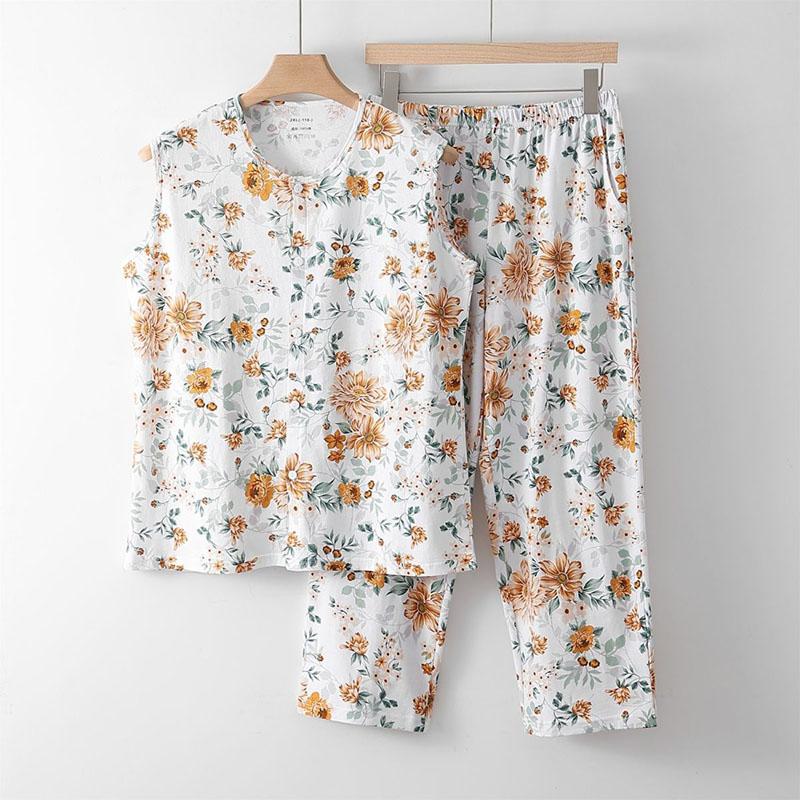 

Женский костюм из 2 предметов, хлопковая футболка и брюки, хлопковый свободный повседневный летний костюм из двух предметов, топ и брюки XXL белый