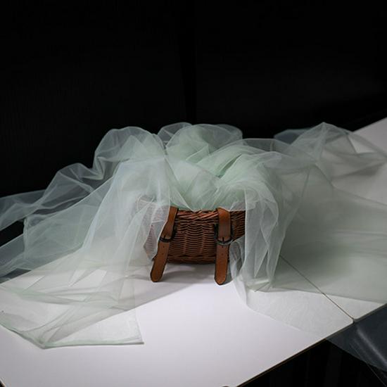 Fairy Mist Soft Tulle Fabric: Handmade Solid Color Lace Veil for Clothing DIY Projects