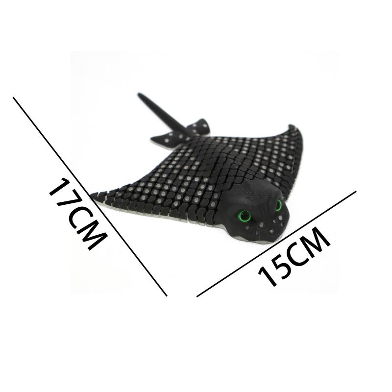 Aquatic Animal Model 3D Printed Luminous Manta Ray Toy Realistic Stingray Bioluminescent Room Ornament one size