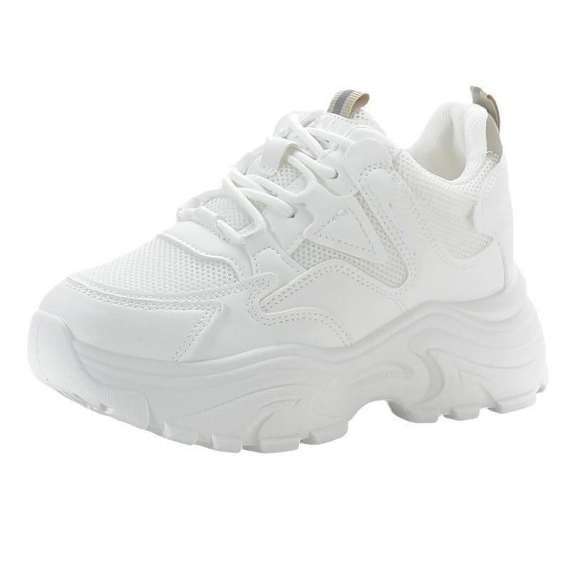 Buty damskie Dad Shoes Summer Small White z podnoszącą wkładkę Buty damskie Summer Breathable Mesh Student Sneakers