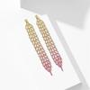 Explosive Simple Rhinestone Fringed Long Earrings