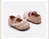 Spring Soft Leather Toddler Shoes with Lace & Butterfly Knot - Princess Style for Baby Girls