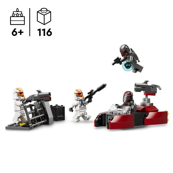 LEGO Star Wars 75449 Pack de Combat Le Siege de Mandalore - Jeu de Construction des 6 ans