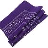 Trifong Bandana Purple Paisley Cotton 100% Large 55cm x 55cm