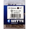 Witte Lot De 25embouts PH2 25mm