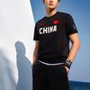 Anta All-Weather Series Solid Color Letter Print Round Neck Casual National Flag Short Sleeve T-Shirt Men Tops Black 152220115-1