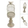 Klatka dla ptaków Świecznik Żelazny Vintage Odłączana Stabilna Podstawa Dekoracja Klatki dla Ptaków do Sypialni Restauracji L
