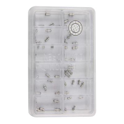 60pcs Stainless Steel Core Locking Pins Mushroom Head Pins 12 Size Sorting For Watch Clasp Repair
