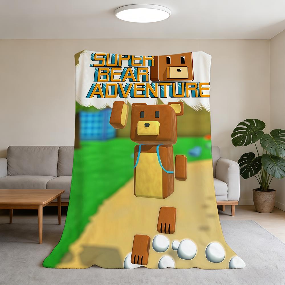 

Blanket Super Warm Comfortable Plush S-Super Throw Blanket Child Bear A-Adventure Home Sofa Game Bedroom Gift 75cmx90cm
