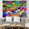 Geometry Dash Tapestry for Bedroom Aesthetic Classroom Tapestries Wall Hanging for Living Room Dorm Office,Ideal Creative Gift