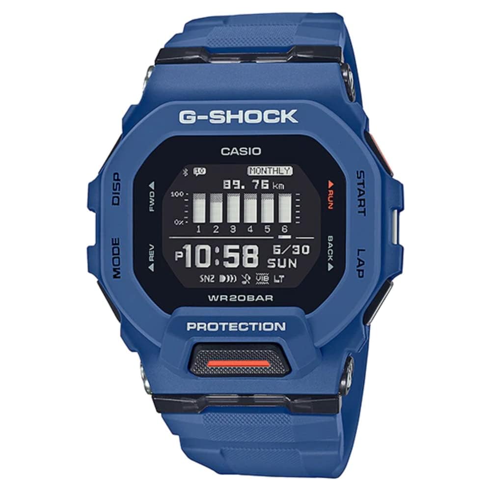 Casio G-SHOCK GBD-200 Series World Time Quartz Men s Watch Blue Resin Band