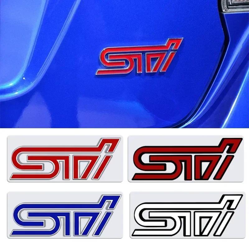 STI Emblem 3D Metal Car Body Stickers Front Grille Rear Trunk Badge for Subaru Legacy Impreza XV BRZ Forester WRX Levorg Outback T111