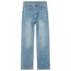 Early Spring Light Blue Narrow Full Rhinestone High Waist Non Stretch Slim Trendy Denim Pants Women Casual Pants Oversize Denim Trousers