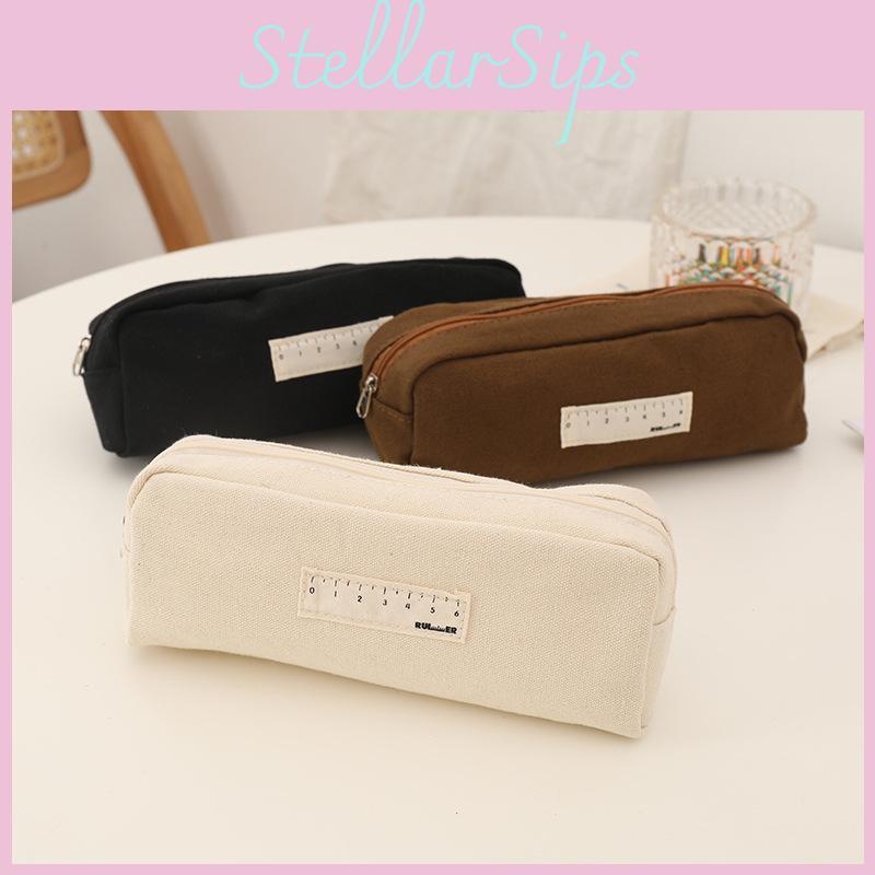 Canvas Pencil Case With Large Capacity For Students And Teens