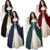 Abito Medievale-Retro Europeo Taglie Forti in Velluto con Lacci (S-5XL)