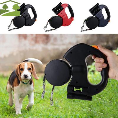 With Lights Double Dog Walking Leash Reflective Plastic Dual Retractable Rotation Rope Nylon 3m Dogs Auto Retractable Belt