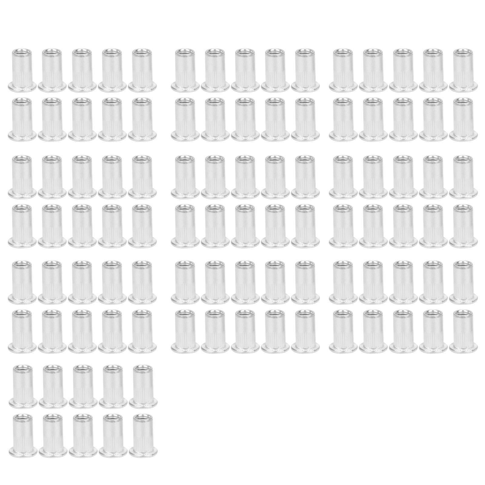 

100 шт. Глуха гайка-заклепка Гайки-вставки Алюмінієві M5 Гайки-заклепки з різьбою