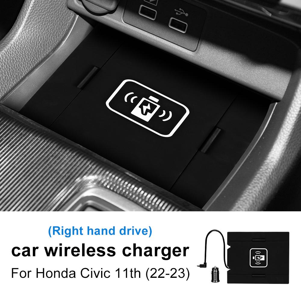Car Wireless Charger for Honda Civic X 10th 11th Gen 2016- Accessories Mobile Phone Fast Charging Holder 15W Charger Board