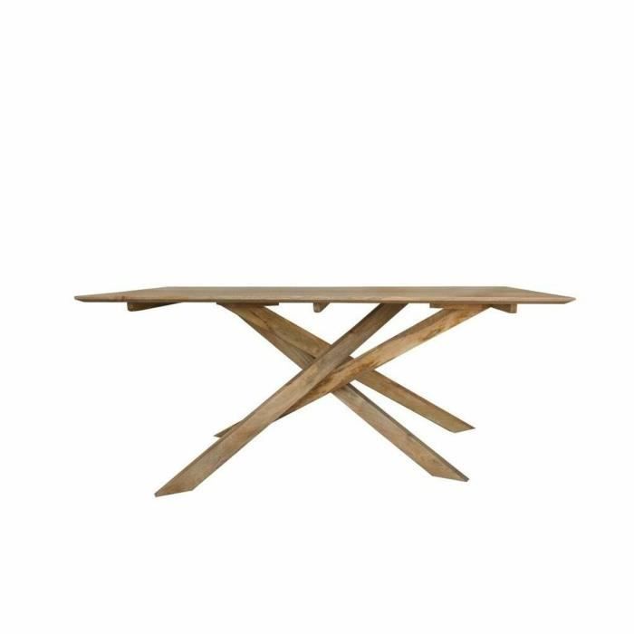 Table de salle à manger - Naturel - Bois de manguier - 180x90x76 cm - 6 places - Design moderne