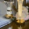 Dimmable Crystal Table Lamp Touch Control Adjustable Acrylic Night Light Vase Design Soft Lights Atmosphere Light Bar Setting