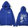 2025 Harajuku Y2K Women's Plus Size Zip-Up Hoodie with Girl Print