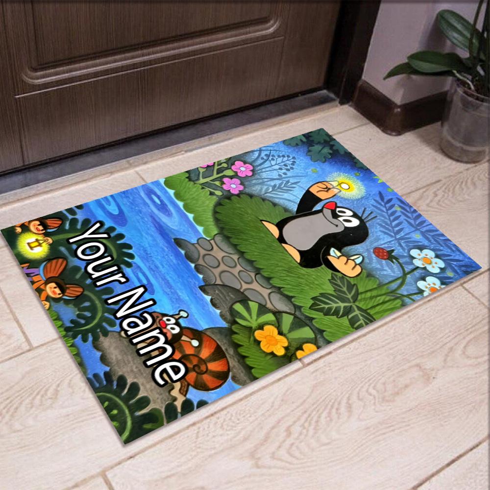 Custom Name Krtek Printed Carpet, Rug for Office Chair Living Room Bedroom Kitchen Room Decor Gifts.
