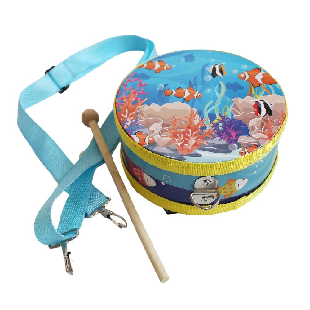 Double Sided Children's Drum Toy Wooden Material Musical Instrument Drum  Rhythm Development