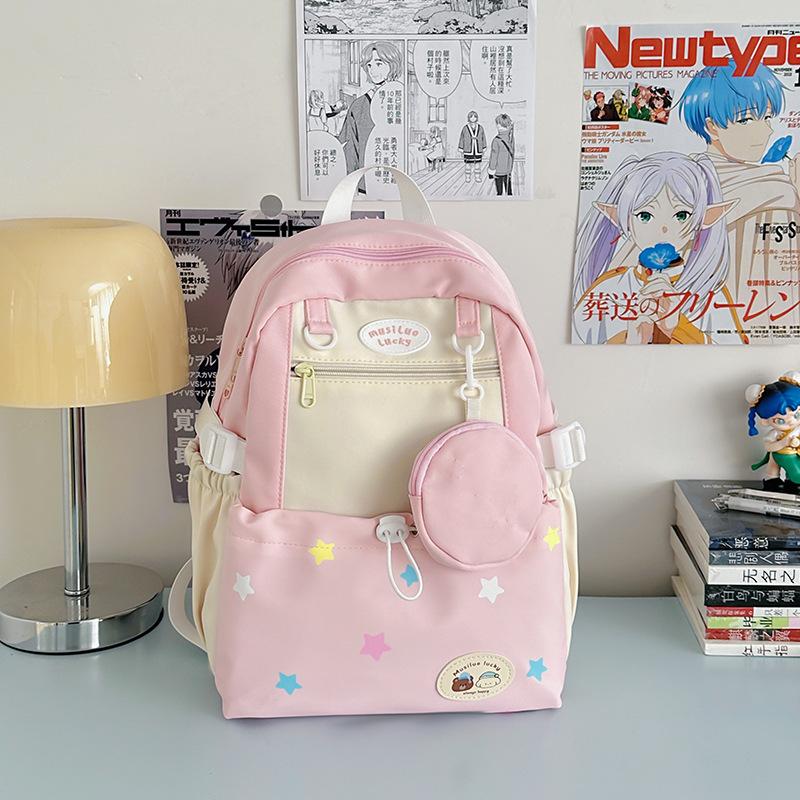The New Schoolbag Is High-value, Fresh and Sweet, Candy-colored Backpack, Light and Large-capacity Mental Illness for Junior High School Students