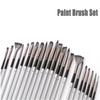 24pcs/set Wooden Handles Acrylic Paint Brushes Set Colorful Watercolor Paint Brush Pen  Adult