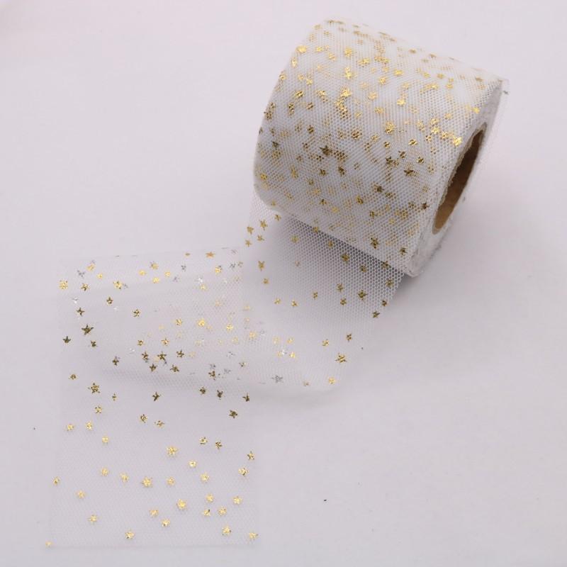 Радужная лента из тюля с сердечками для рукоделия, подарков, упаковки, декоративные ленты, любовь, звезды, кружево, рождественский декор