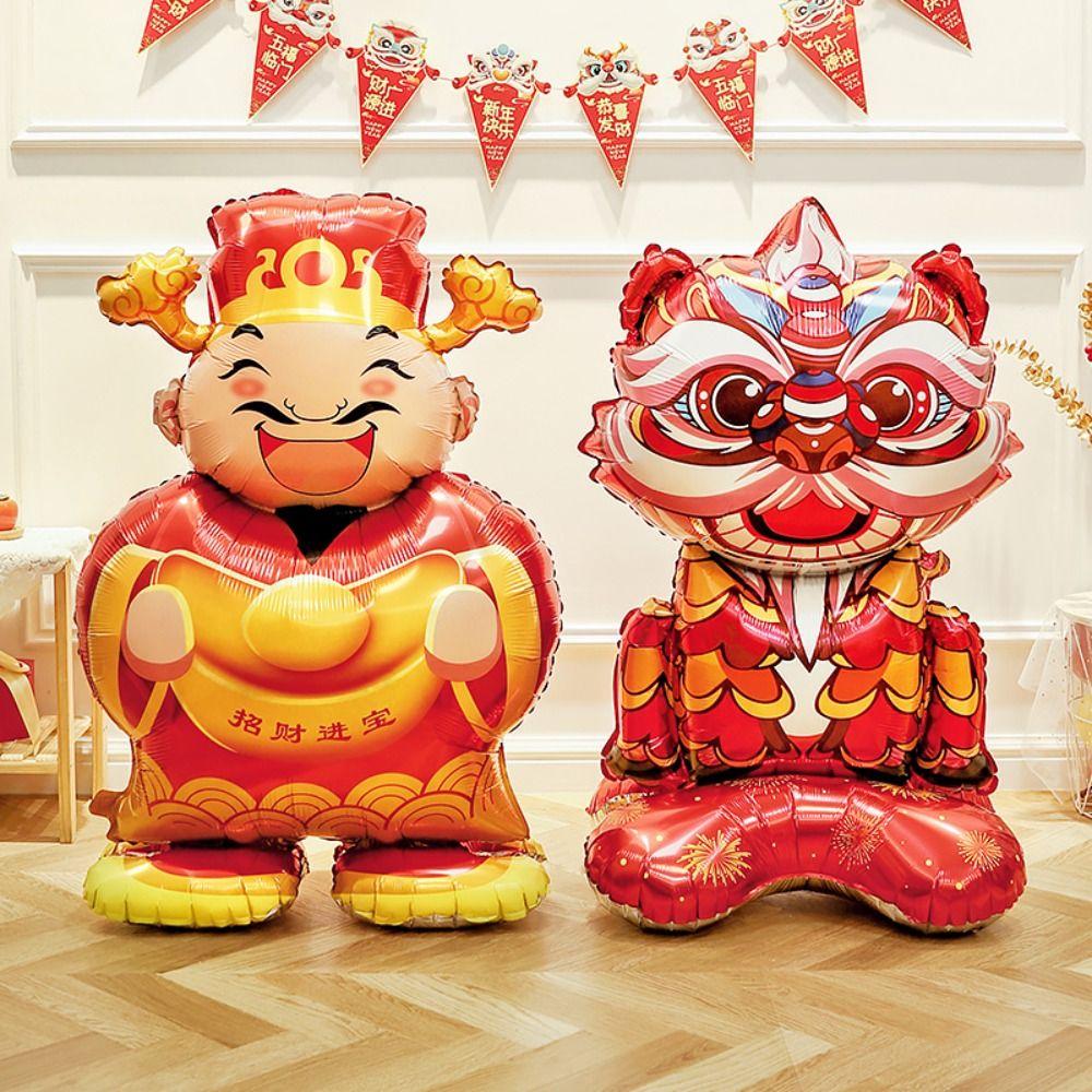 Decorative Chinese New Year Balloon Chinese Style 3D Dragon Balloons  Holiday