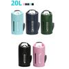 20L Waterproof Dry Bag with Shoulder Straps Large-Capacity Swimming Bucket Bag Lightweight Foldable Beach Backpack Summer Beach