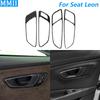 For Seat Leon MK3 2017-2019 Carbon Fiber Door Handle Switch Frame Panel Cover Trim Car Accessories Interior Decoration Sticker