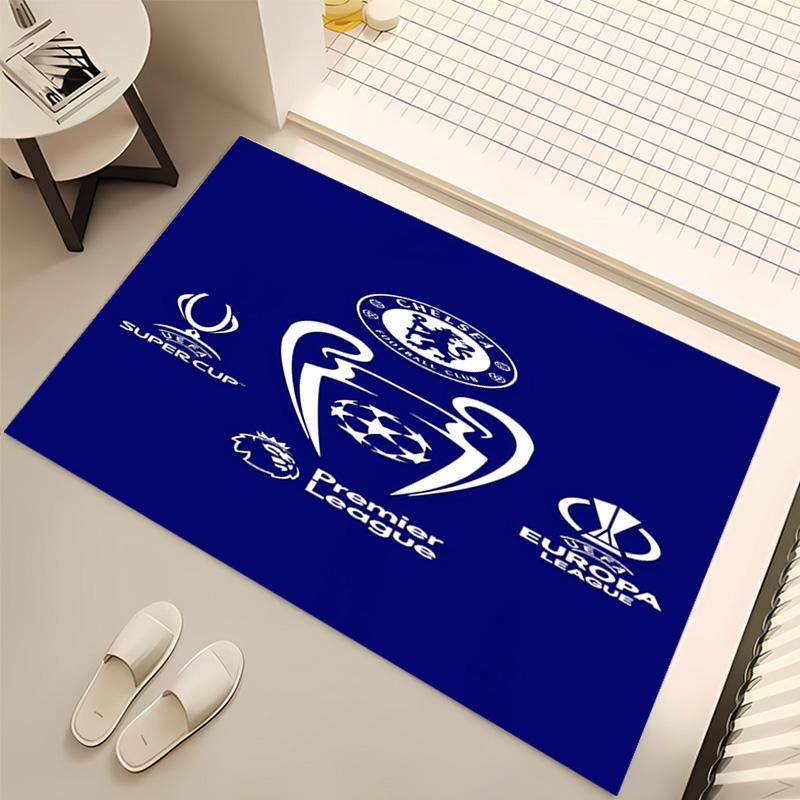 1pc Chelsea FC logo Print Area Rug - Soft, Washable Non-Slip Indoor Mat, Living Room, Home Office Decorative Rug,Office Decorative