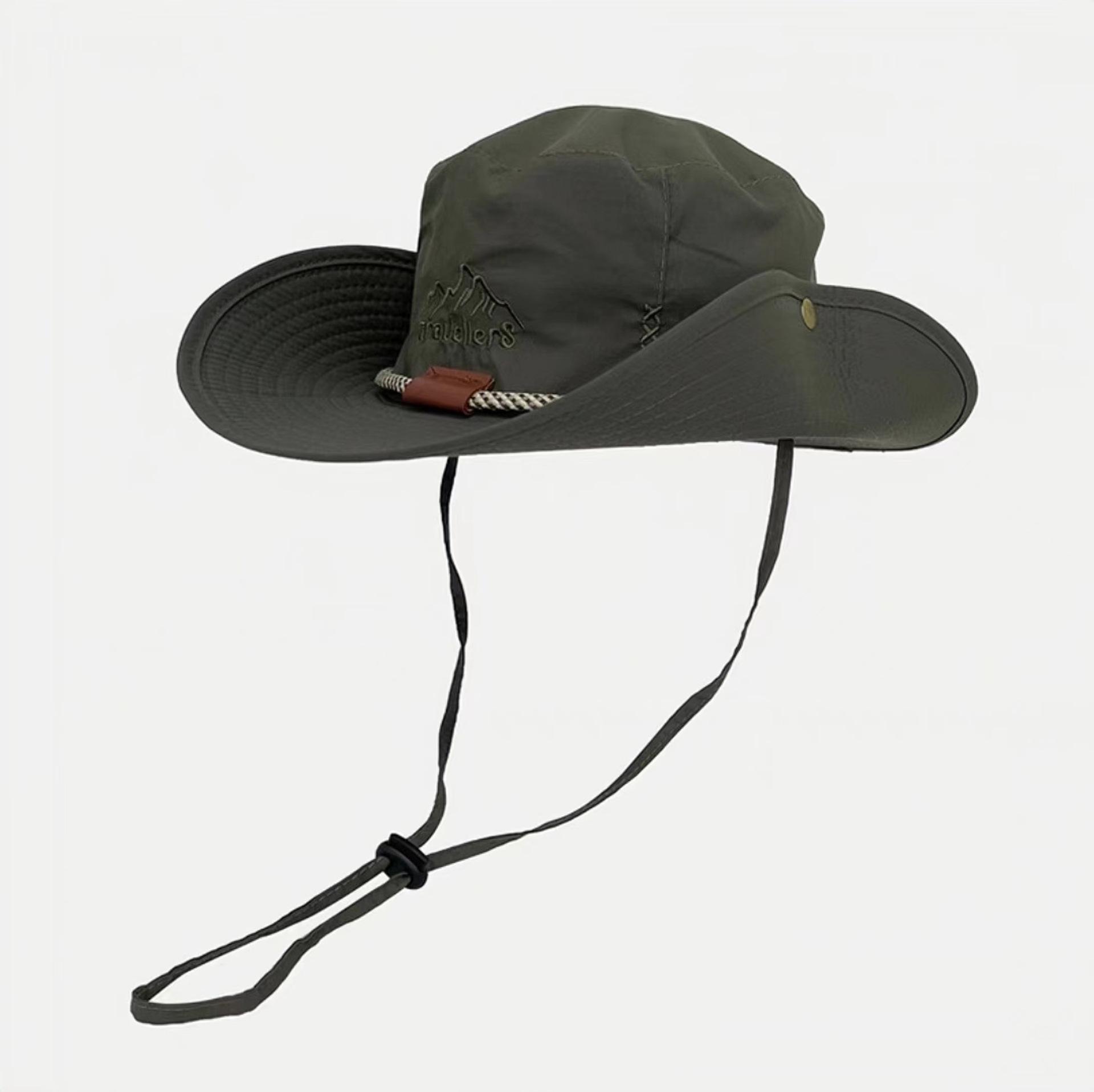 

Summer Hat Women Men Unisex Sunscreen Fisherman Cap Quick drying Hiking Camping Outdoor Fishing Cowboy Cap Female New M зелёный