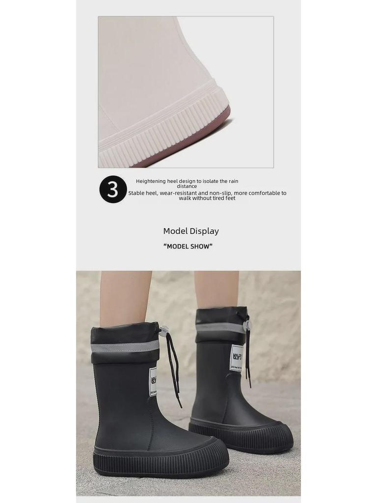 Women's 2024 Fashionable Waterproof Rain Boots – Non-Slip, Comfortable & Durable for Camping