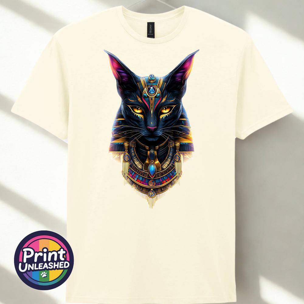 Bastet Cat Goddess T Shirt Egyptian Mythology Graphic Tee Fantasy Art Gift S2XL