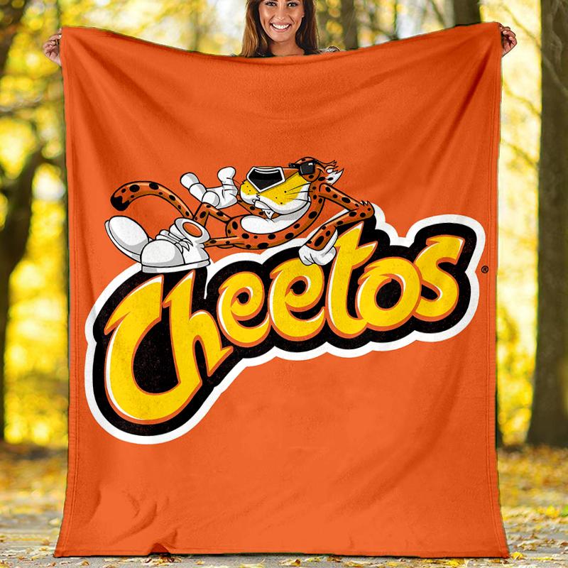 Cheetos Theme Printed Blanket - Perfect for Couch, Bed, Travel & Outdoor Use | Machine Washable, Cozy & Durable.