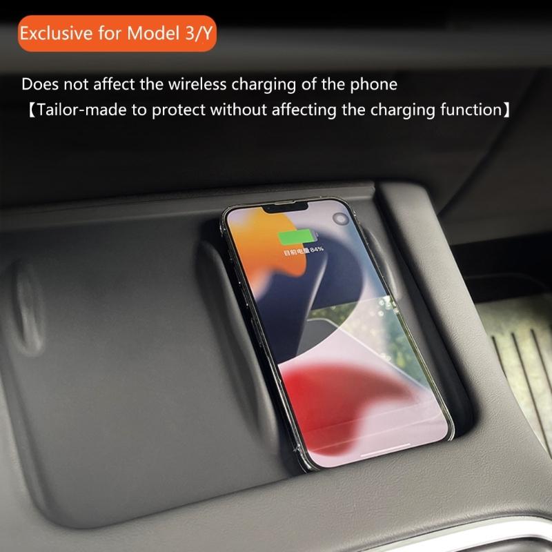 Wireless Charger for   Center Console Wireless Phone Charging Pad Silicone Mat