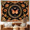 1pc Butterfly Tapestry Vintage Tapestry, Bohemian Floral Tapestry, Moon Phase Sun Fantasy Sunflower Butterfly Moth Tapestry
