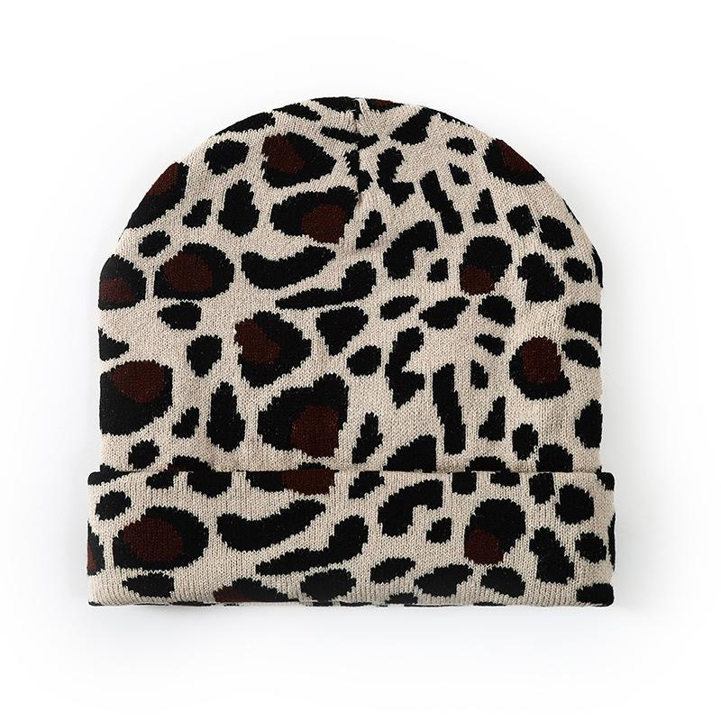 New Cross-border Winter Toque Beanie Cow-pattern Jacquard Warm Short-style Knitted Wool Unisex Street Style Hat