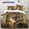 German Shepherd Pattern Bedding Home Decoration Birthday Gift (1 * duvet cover + 2 * pillowcase, without core)